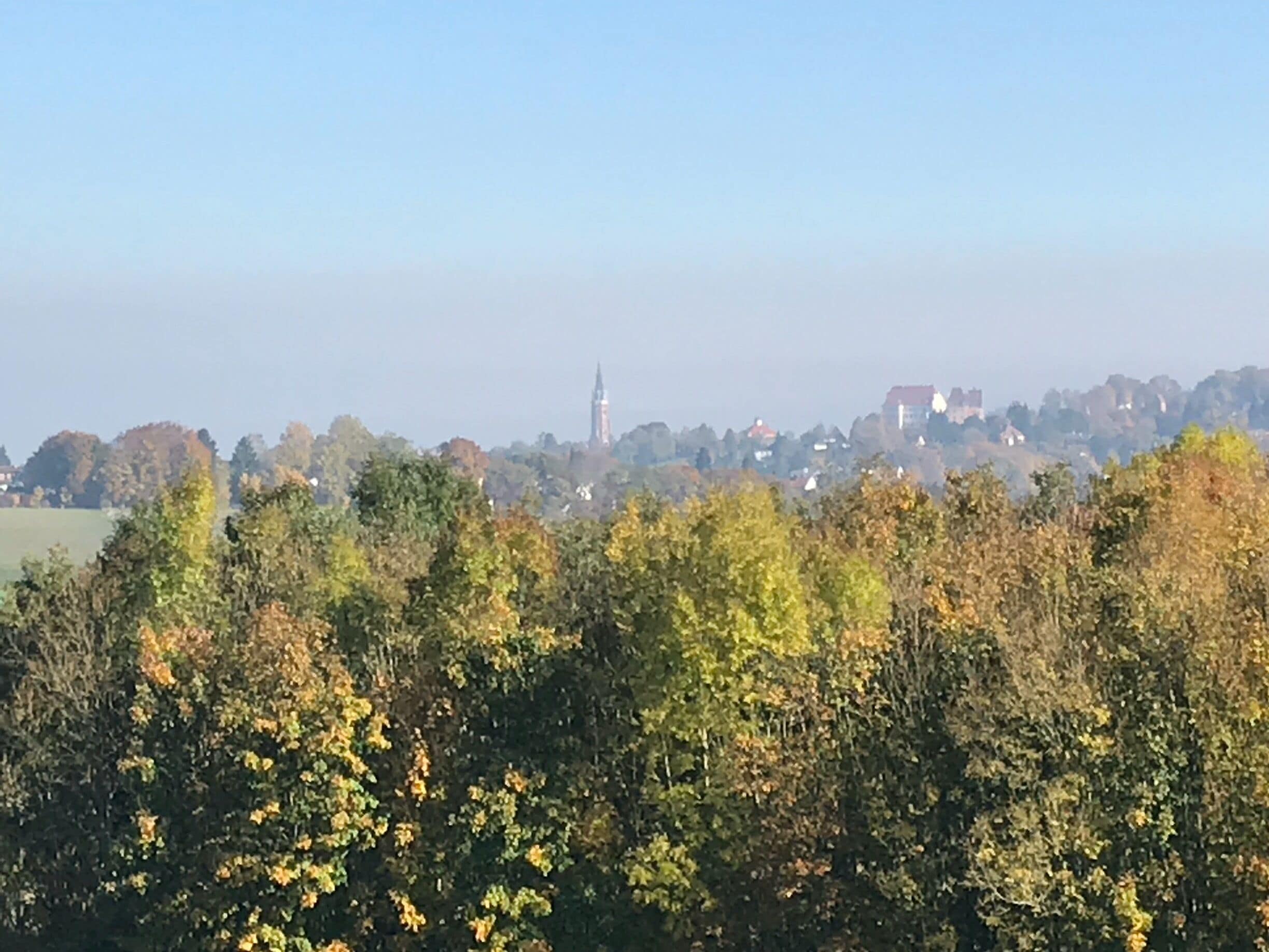 Indian Summer View to Church and Castle
