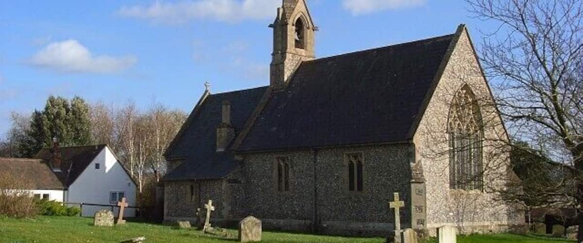 St Lawrence's church, South Weston, Oxfordshire, seen from the west