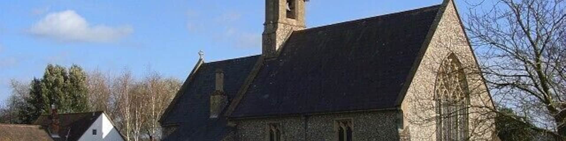 St Lawrence's church, South Weston, Oxfordshire, seen from the west