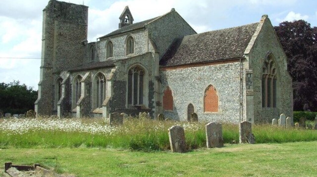 St Andrew Little Cressingham. The church of St Andrew Little Cressingham, Norfolk. For more info see http://www.norfolkchurches.co.uk/littlecressingham/littlecressingham.htm for other views see 1389573 1389574 1389577