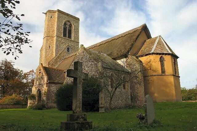 Parish church of St John the Evangelist, Rushford, Norfolk, seen from the southeast