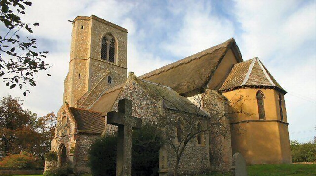 Parish church of St John the Evangelist, Rushford, Norfolk, seen from the southeast