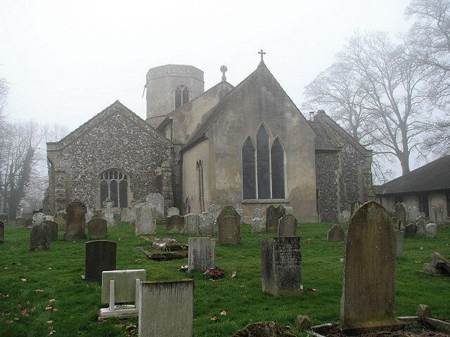 St Mary's church According to the Domesday Book there was a church in Watton before 1086. Originally dedicated to St Giles, the church was rededicated to St Mary in the early 15th century. Because of additions during the 19th century, St Mary's presently is the only Norfolk church that is wider than it is long. The first stage of the round tower is the original Saxon/Norman tower; the octagonal top with four windows was added during the 13th or 14th century. The baptismal font is made from Caen stone and has a cover made of oak. The poor box mounted on the wall is unique: according to tradition it depicts William Forster, a former vicar (from 1632-1660). The church is open on three mornings during the week; a key is readily available when locked.
