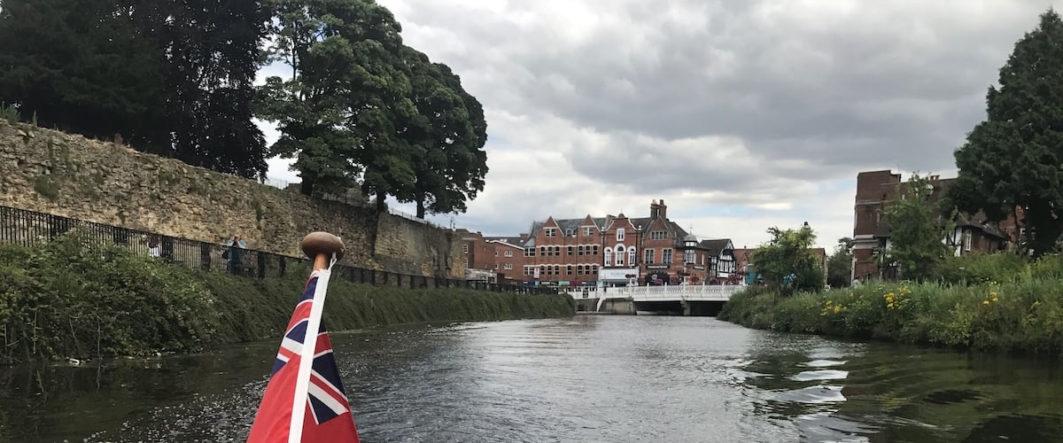 Tranquil river boat trip
