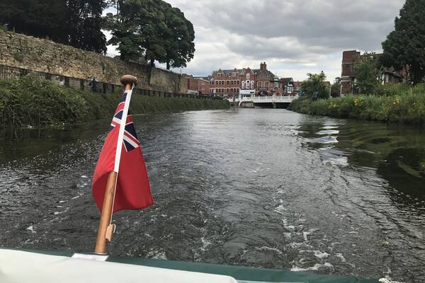 Tranquil river boat trip