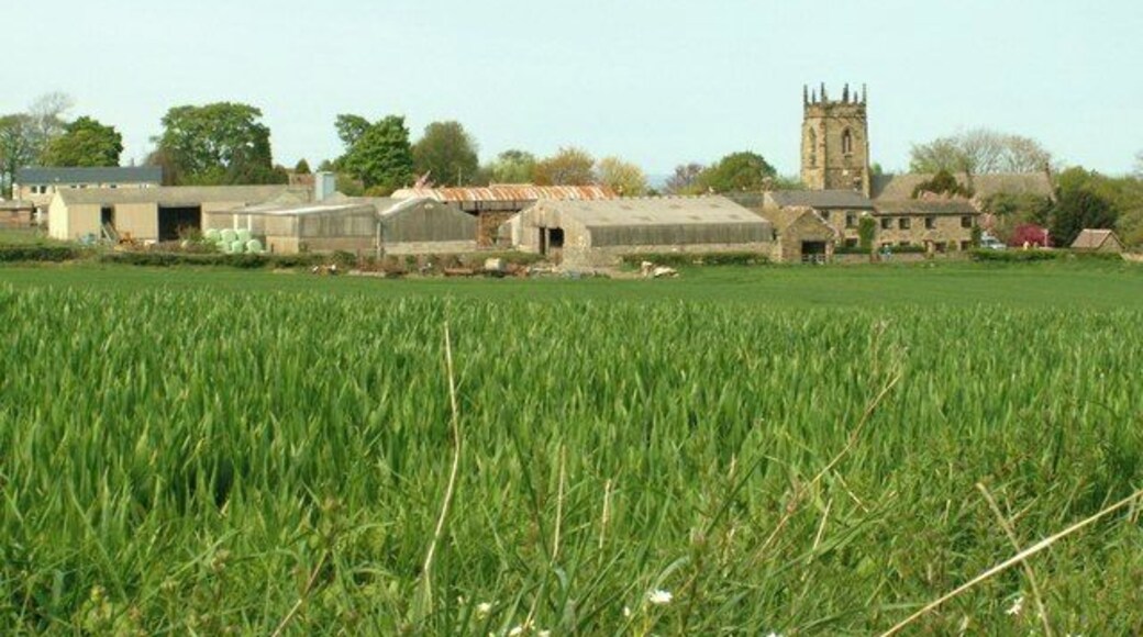 Church Farm and Church Looking from Gipsy Lane.
