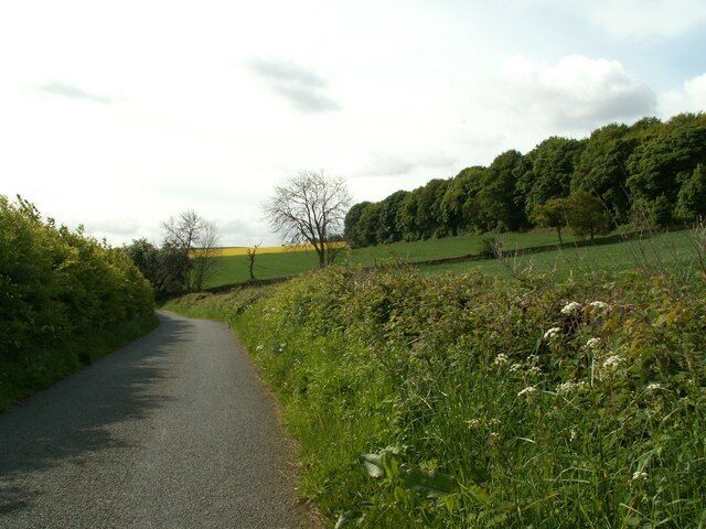 Woodhouse Lane Wheatley Wood can be seen right hand skyline.
