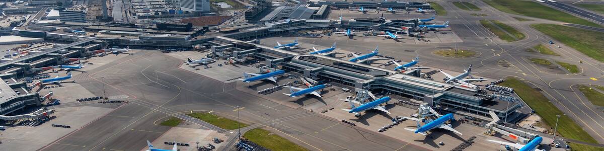 Amsterdam which includes landscape views and an airport