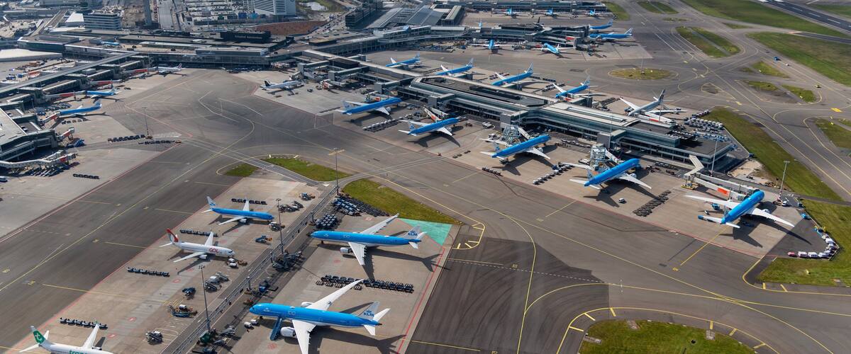 Amsterdam which includes landscape views and an airport