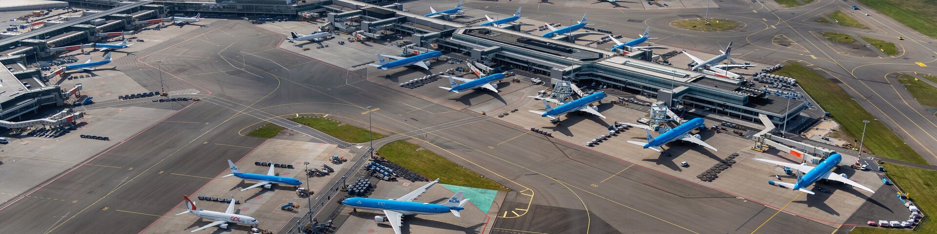 Amsterdam which includes landscape views and an airport