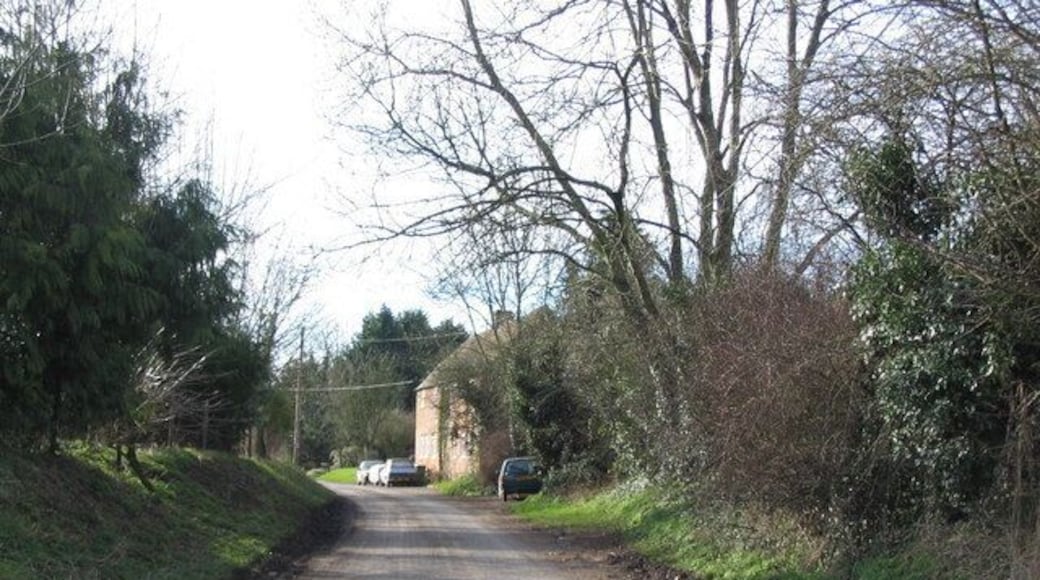 Approaching Knook village A view looking to the southwest along the lane from West Farm on the A36 on the approach to Knook village.