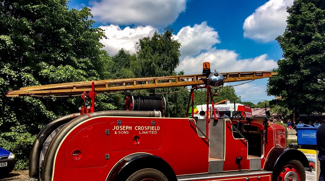 "Appleton Thorn village is the only village in England where the ‘Bawming of the Thorn’ ceremony takes place on the third Saturday of June each year.
The thorn tree, which stands beside the church, is believed to be an offshoot of the Glastonbury thorn, which grew from the staff of Joseph of Arimathea. Adam de Dutton, a knight of the Crusades and local landowner, brought it to Appleton."
http://appletonthorn.org.uk/bawming-day/