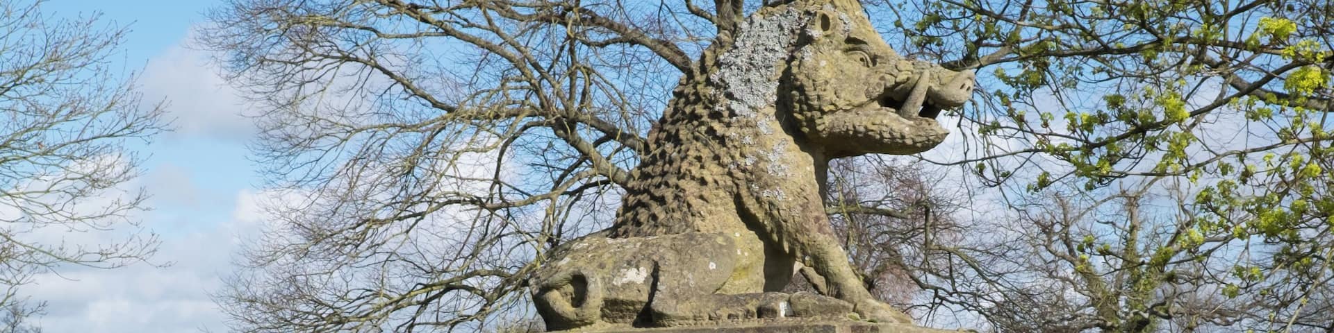 Gateway pier and finial at Charlecote Park, Warwickshire