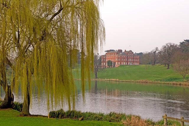 Looking across The Broadwater towards Brocket Hall. Brocket Hall was built by James Paine in 1760, although there had been two previous buildings on the site, the first dating from 1239. It was the home of two Prime Ministers, Lord Melbourne and Lord Palmerston, who died at Brocket in 1865 while in office. It was later the home of the Baronets Brocket, the third Baronet converting it into a hotel, which is its current use. It is grade I listed.