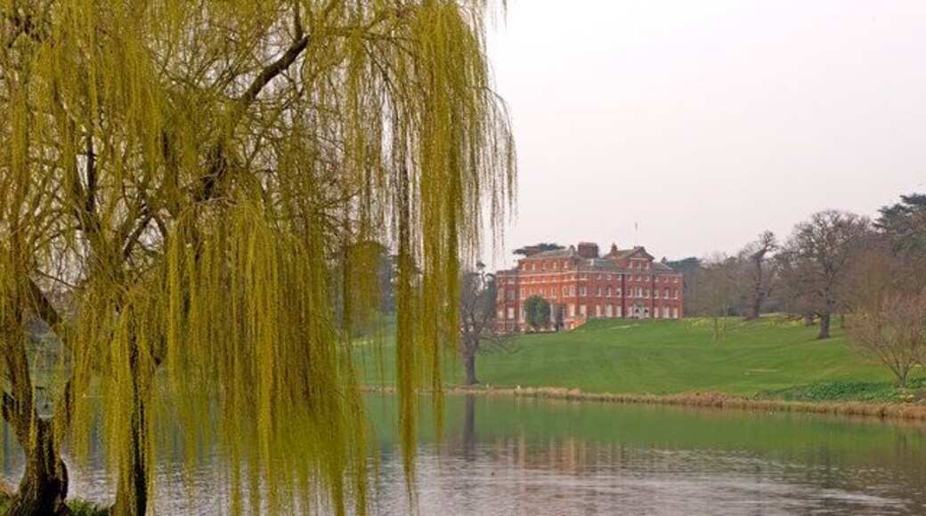 Looking across The Broadwater towards Brocket Hall. Brocket Hall was built by James Paine in 1760, although there had been two previous buildings on the site, the first dating from 1239. It was the home of two Prime Ministers, Lord Melbourne and Lord Palmerston, who died at Brocket in 1865 while in office. It was later the home of the Baronets Brocket, the third Baronet converting it into a hotel, which is its current use. It is grade I listed.