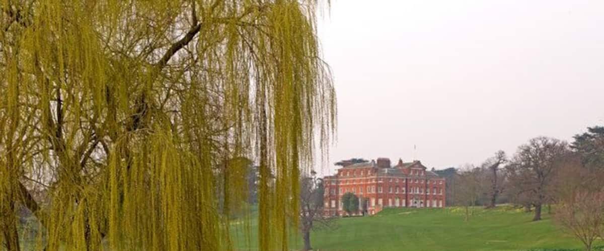 Looking across The Broadwater towards Brocket Hall. Brocket Hall was built by James Paine in 1760, although there had been two previous buildings on the site, the first dating from 1239. It was the home of two Prime Ministers, Lord Melbourne and Lord Palmerston, who died at Brocket in 1865 while in office. It was later the home of the Baronets Brocket, the third Baronet converting it into a hotel, which is its current use. It is grade I listed.
