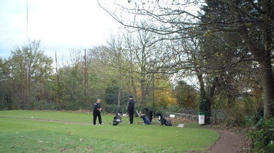 Golfers on the 4th Tee. Worlebury Golf course