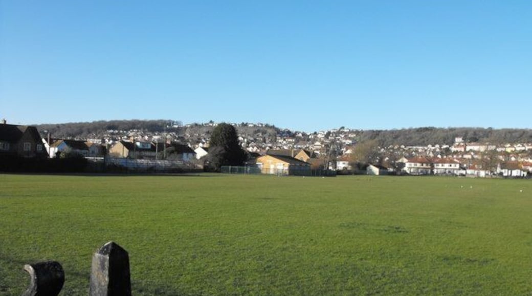Baytree Rec The Recreation ground, looking toward's Worlebury Hill