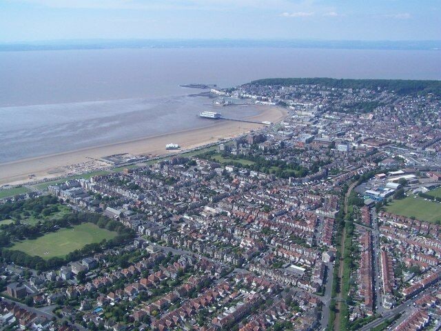 Weston-Super-Mare From a helicopter trip over the town