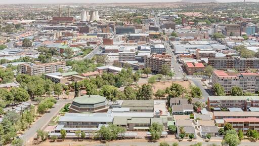 Part of the central business district of Bloemfontein