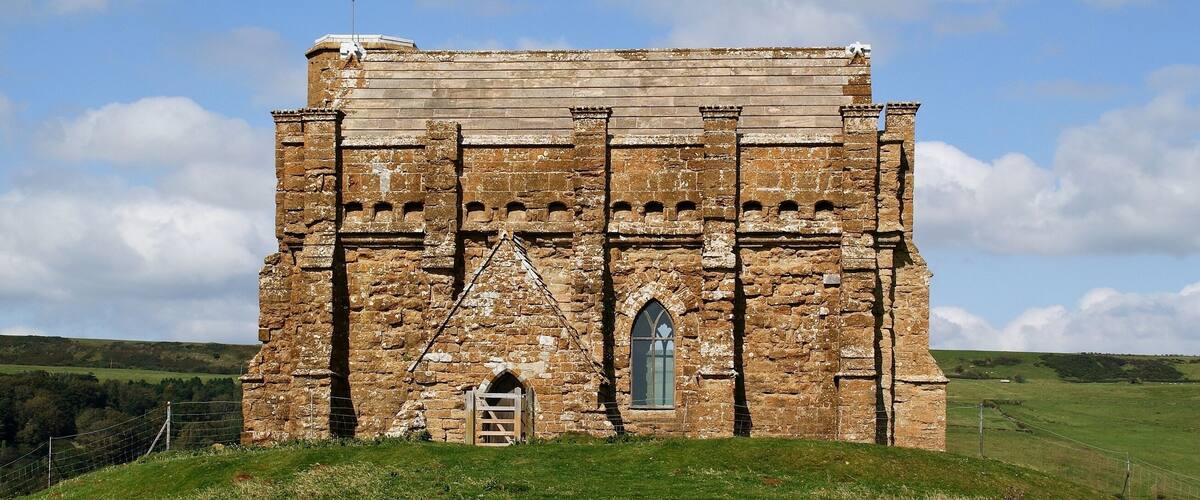 St Catherine's Chapel, Abbotsbury in Dorset, UK. It was probably built in the first half of the 15th century.