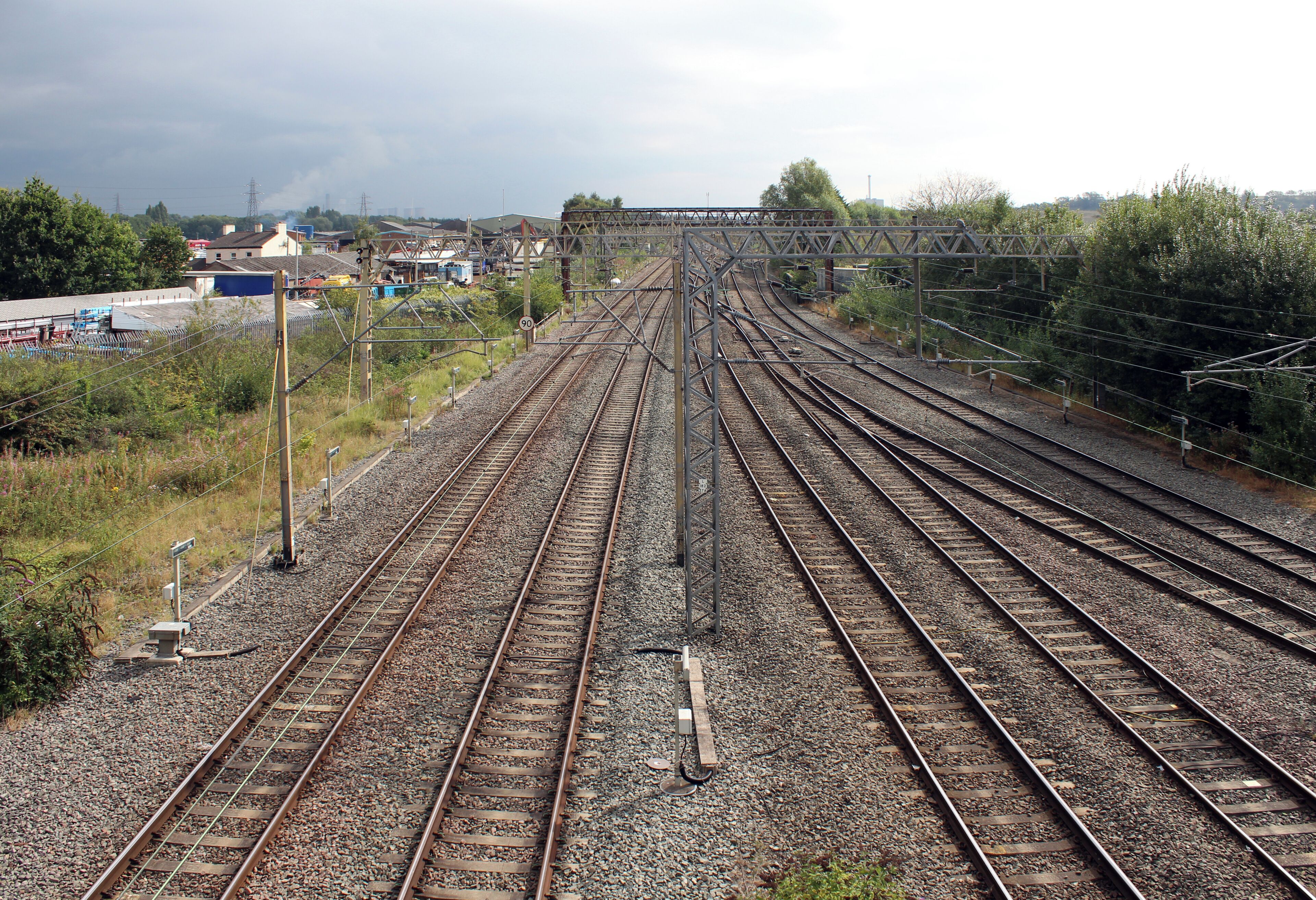 View eastwards from the bridge.