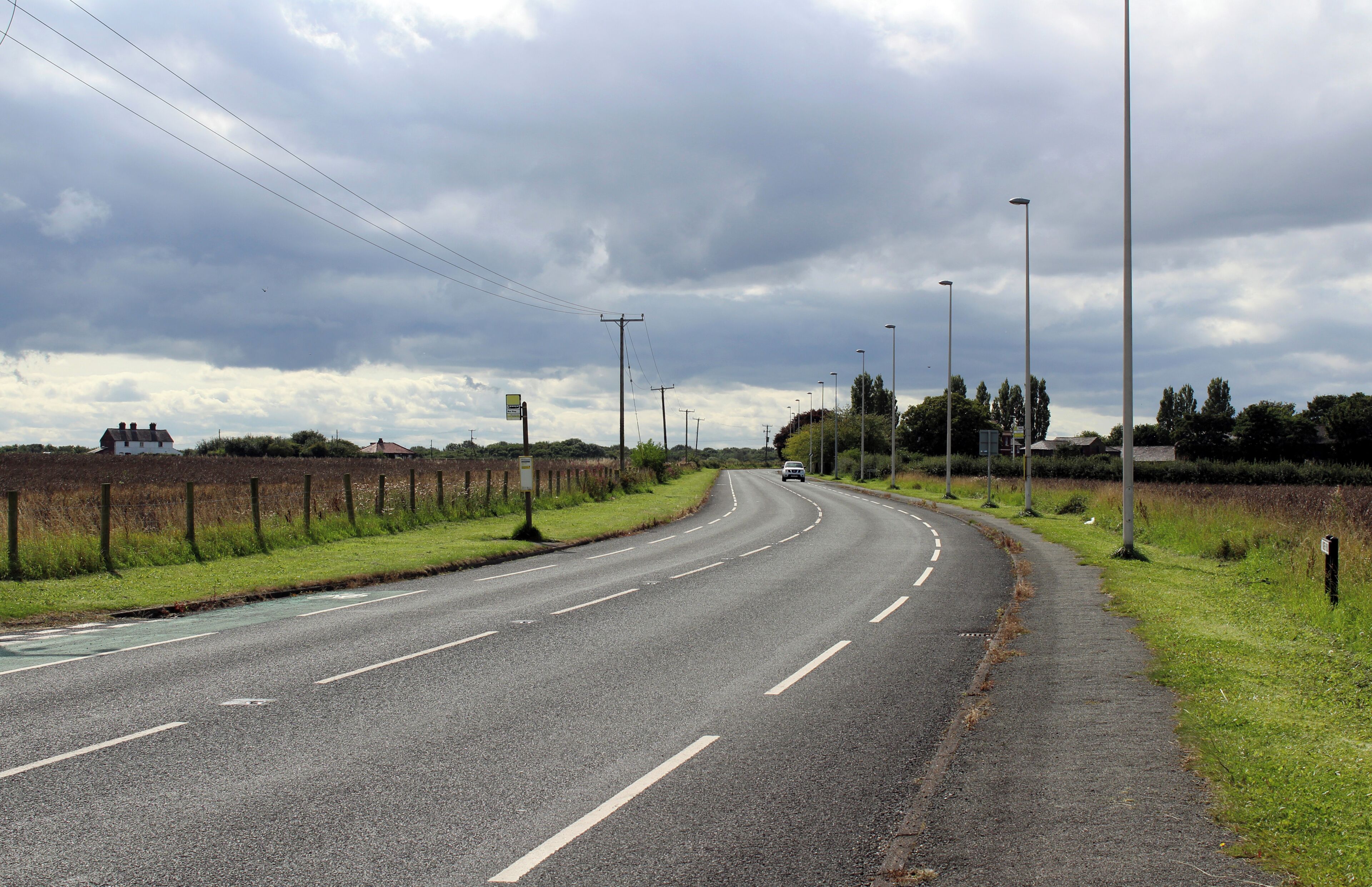 View westwards from the junction