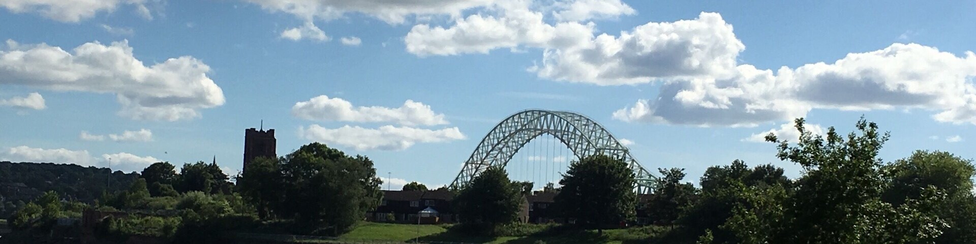 Silver Jubilee Bridge from the Widnes side.
