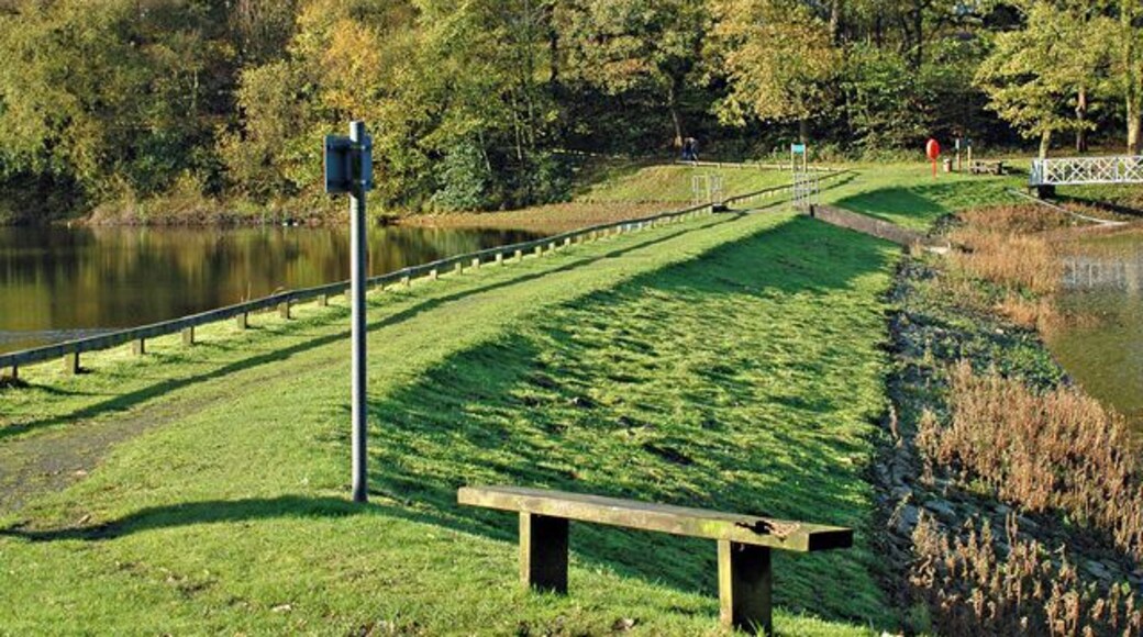 Dam between reservoirs Worthington Lakes