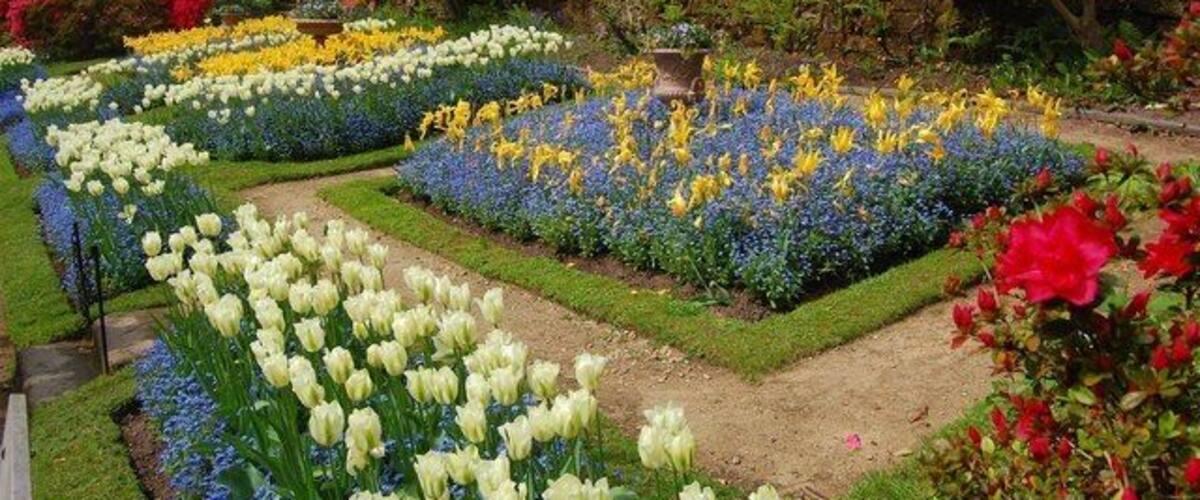 Formal Garden, Quarry Bank Mill This section of the former mill-owners garden is laid out in a formal pattern.