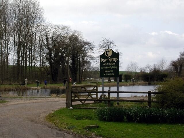 Dever Springs Trout Fishery, Barton Stacey The fishery has two spring fed lakes and a half a mile stretch of the River Dever, located north of Barton Stacey.