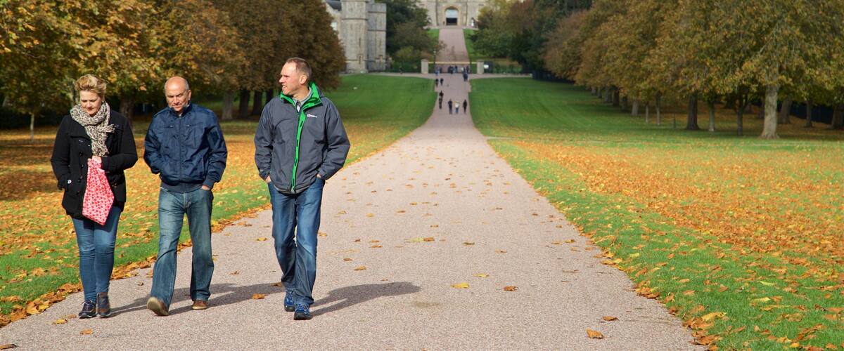 Windsor which includes a park and fall colors as well as a small group of people