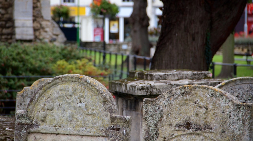 Wisbech showing a cemetery