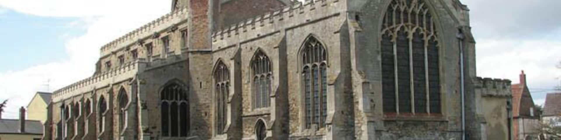 St Peter's Church - the south side, near to Upwell, Norfolk, Great Britain. St Peter's church > <a title="https://www.geograph.org.uk/photo/1241017" rel="nofollow" href="https://www.geograph.org.uk/photo/1241017">Link</a><img style="padding-left:2px;" alt="External link" title="External link - shift click to open in new window" src="http://s0.geograph.org.uk/img/external.png" width="10" height="10"/> - surrounded by a vast churchyard - is located beside the old course of the River Nene. The church dates from the 14th century but its interior > <a title="https://www.geograph.org.uk/photo/1822523" rel="nofollow" href="https://www.geograph.org.uk/photo/1822523">Link</a><img style="padding-left:2px;" alt="External link" title="External link - shift click to open in new window" src="http://s0.geograph.org.uk/img/external.png" width="10" height="10"/> is mainly 19th century. There are several noteworthy medieval survivals such as a truly magnificent hammerbeam roof with carved decorations > <a title="https://www.geograph.org.uk/photo/1822557" rel="nofollow" href="https://www.geograph.org.uk/photo/1822557">Link</a><img style="padding-left:2px;" alt="External link" title="External link - shift click to open in new window" src="http://s0.geograph.org.uk/img/external.png" width="10" height="10"/> and angels, a number of brasses > <a title="https://www.geograph.org.uk/photo/1822517" rel="nofollow" href="https://www.geograph.org.uk/photo/1822517">Link</a><img style="padding-left:2px;" alt="External link" title="External link - shift click to open in new window" src="http://s0.geograph.org.uk/img/external.png" width="10" height="10"/> and the baptismal font > <a title="https://www.geograph.org.uk/photo/1822560" rel="nofollow" href="https://www.geograph.org.uk/photo/1822560">Link</a><img style="padding-left:2px;" alt="External link" title="External link - shift click to open in new window" src="http://s0.geograph.org.uk/img/external.png" width="10" height="10"/>. The church tower has an octagonal top. The village of Upwell - once the southern terminus of the Wisbech & Upwell Tramway - is located on the edge of the Cambridgeshire Fens. It is traversed by Well Creek, the old course of the River Nene. Draining of the fens and their conversion into fertile agricultural land started in 1630 when the Dutch engineer Cornelius Vermuyden was employed by a group led by the Earl of Bedford. Despite all efforts, nature contrived to ensure that the drainage work should continue as the dry peat shrunk and further lowered the level of the land. Upwell merges with the adjoining village of Outwell, situated on the A1122 close to the Cambridgeshire border about 5 miles south of Wisbech. <a title="http://www.upwellpc.co.uk/index.php" rel="nofollow" href="http://www.upwellpc.co.uk/index.php">Link</a><img style="padding-left:2px;" alt="External link" title="External link - shift click to open in new window" src="http://s0.geograph.org.uk/img/external.png" width="10" height="10"/>