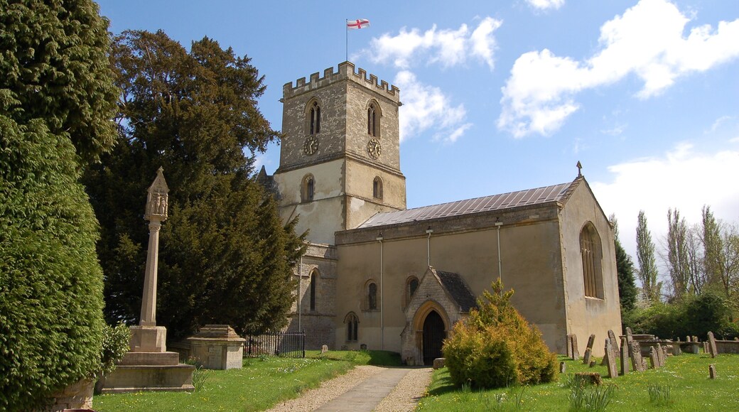 St Michael's parish church, Stanton Harcourt, Oxfordshire, seen from the northwest