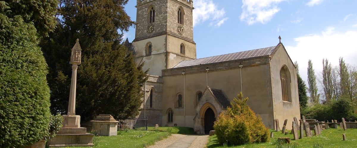 St Michael's parish church, Stanton Harcourt, Oxfordshire, seen from the northwest