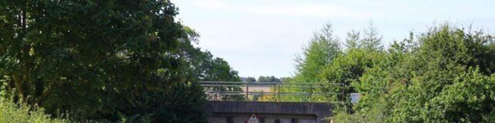 The railway bridge by Combe Station
