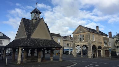 The Buttercross and Market hall in Witney, Oxfordshire, UK.