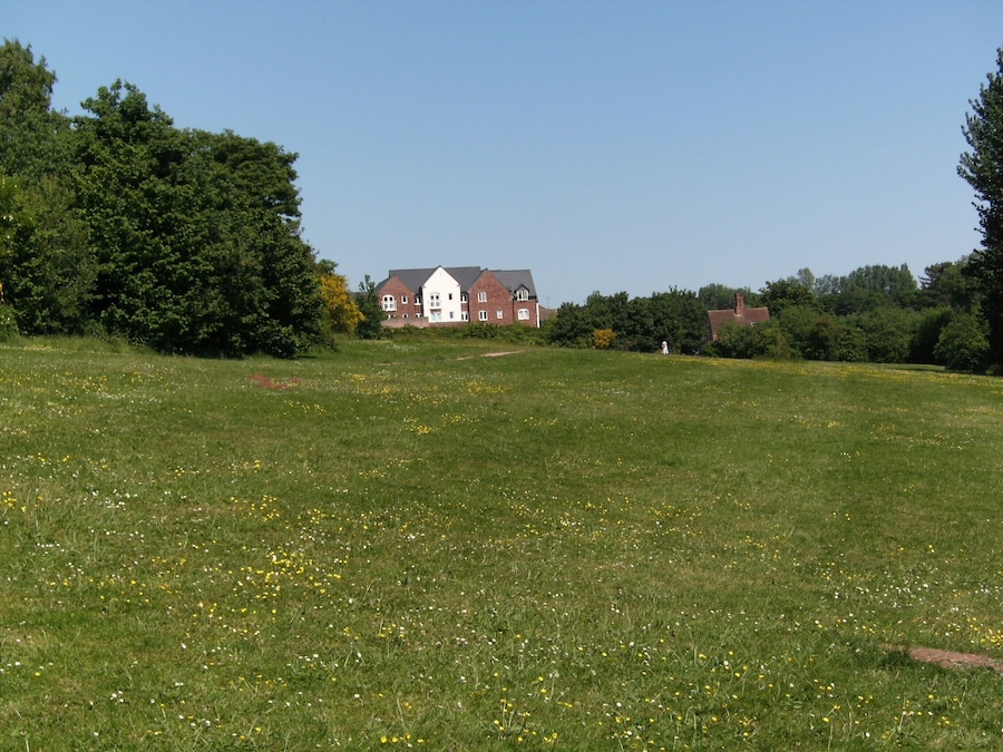 Ham Meadow, Wombourne, South Staffordshire, England, viewed towards the village centre.