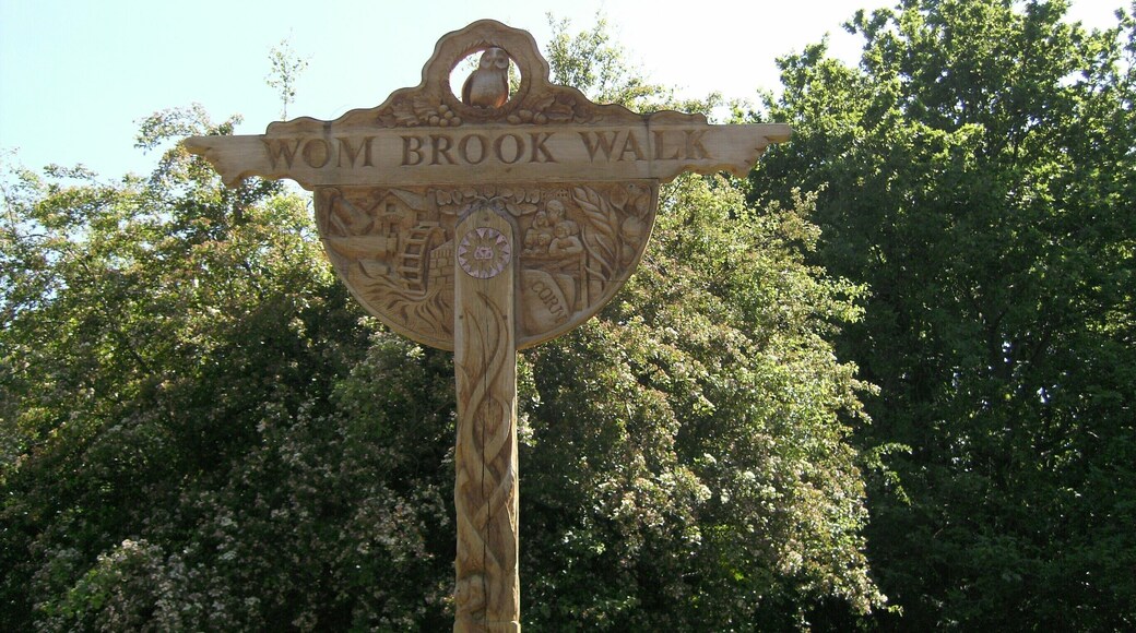 Wom Brook Walk sign, Wombourne, South Staffordshire, England