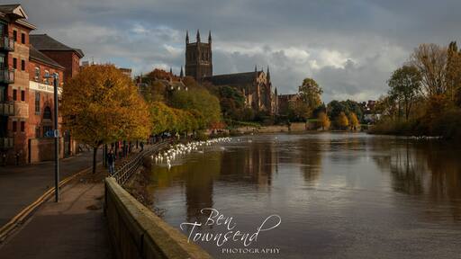 A great bridge with a cracking view of the Worcester Skyline.