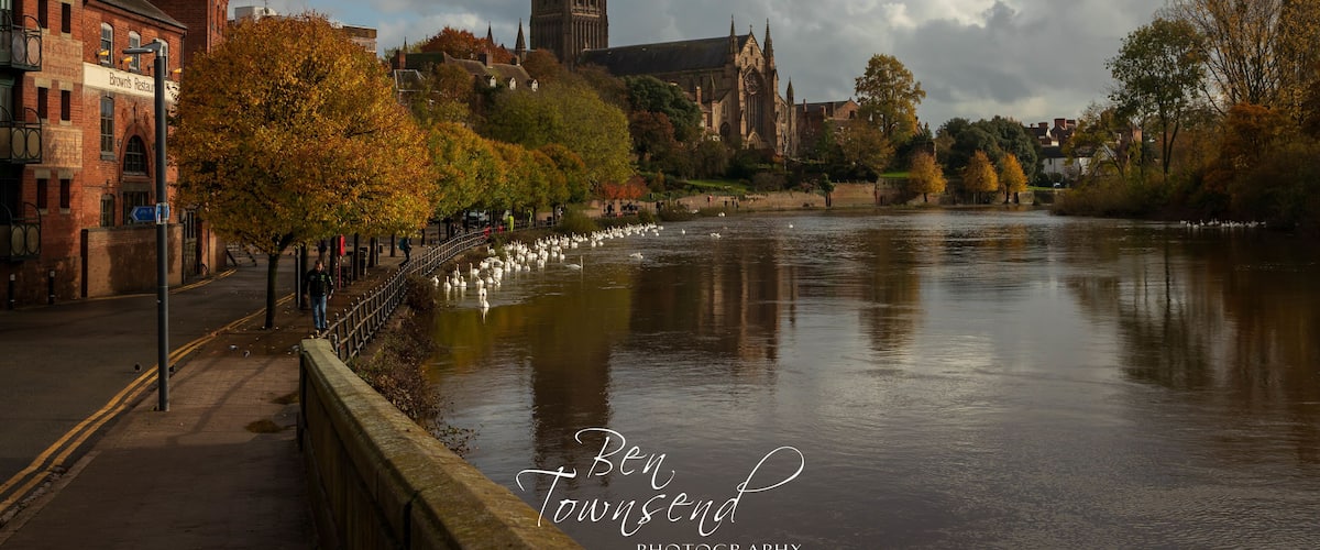 A great bridge with a cracking view of the Worcester Skyline.