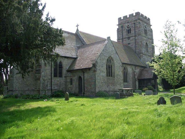 Parish church of St John the Baptist, Crowle, Worcestershire, seen from the northeast