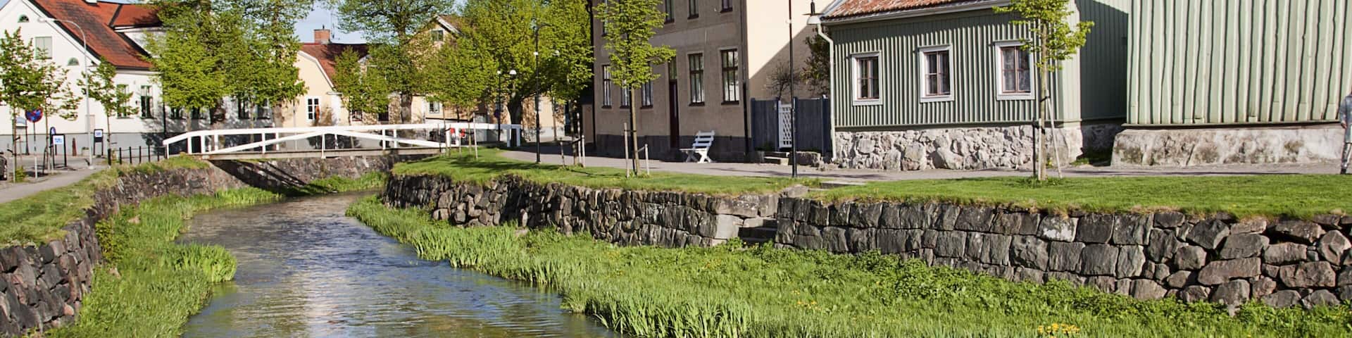 Soderkoping which includes a small town or village and a river or creek