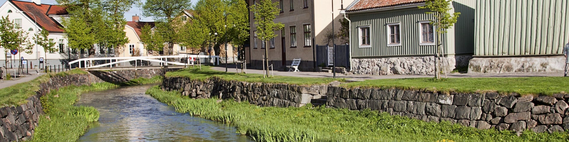 Soderkoping which includes a small town or village and a river or creek