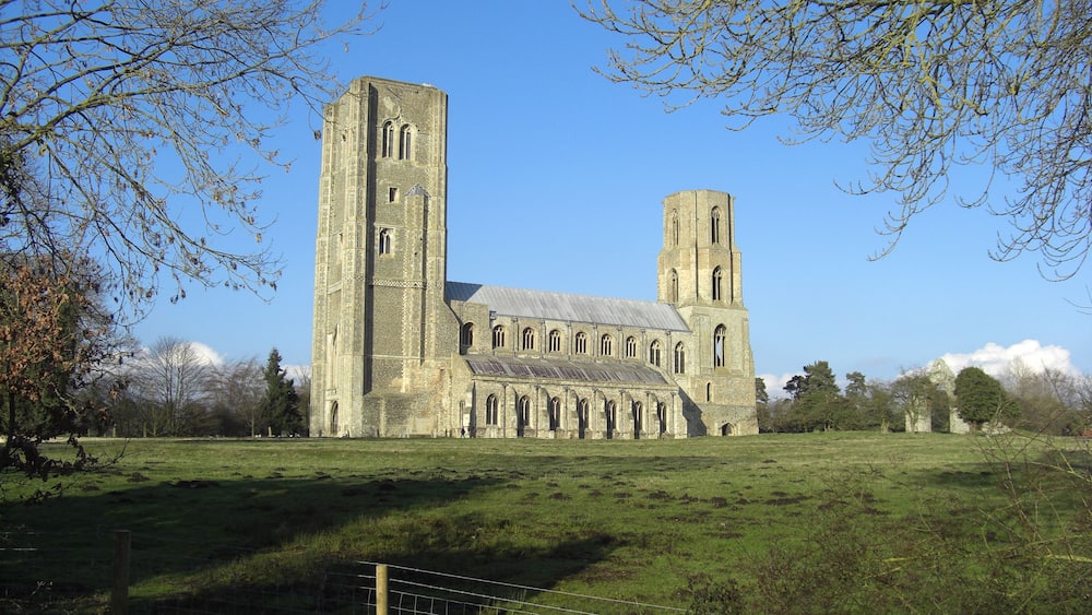 A historic church with twin towers and a large arched entrance.