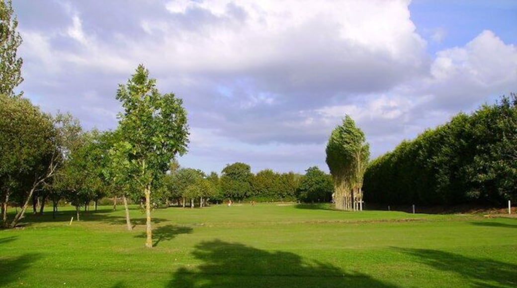 The 18th. hole at Halstock Golf Club Picture taken from the third fairway