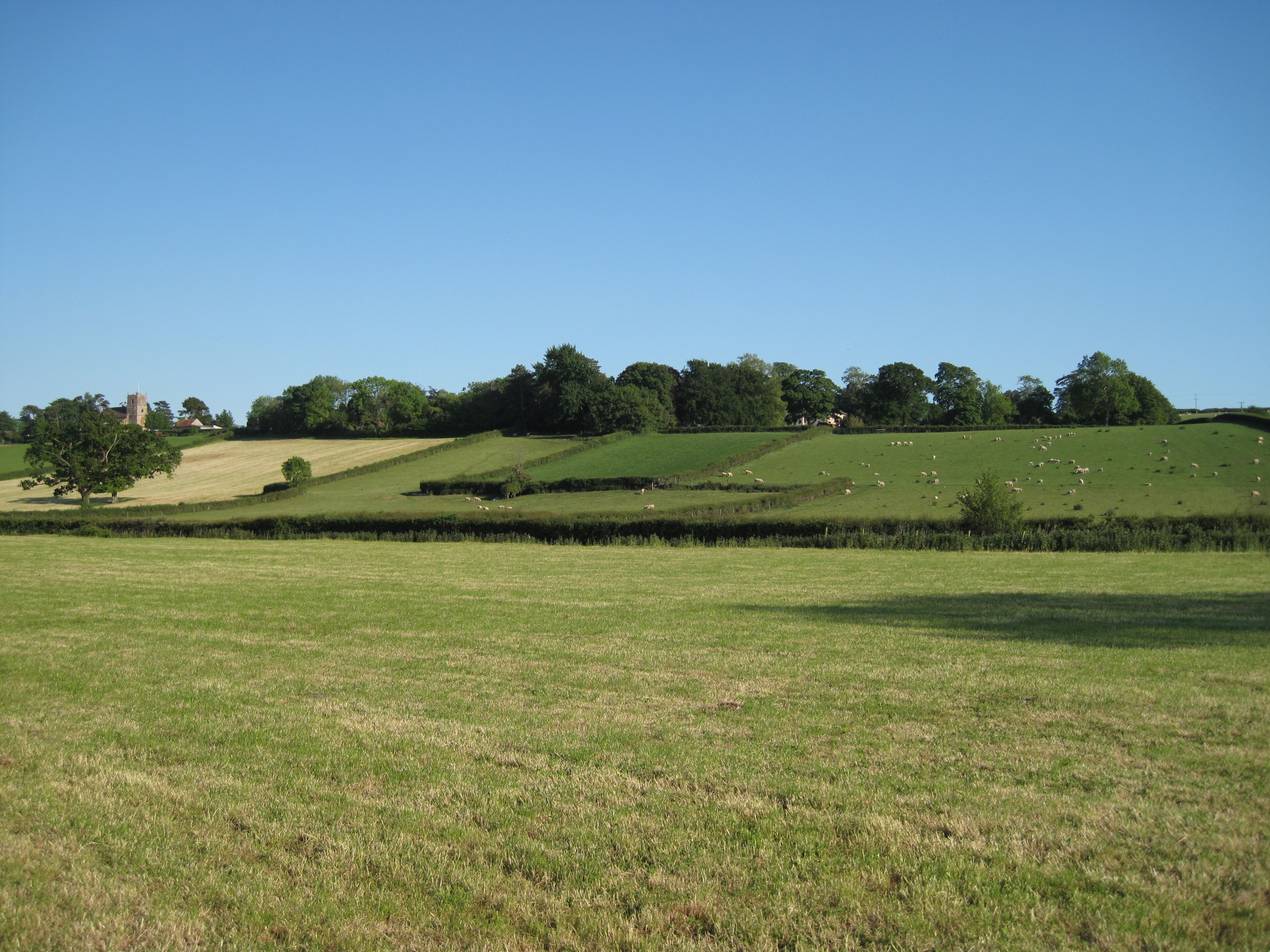 St Mary's Church from Chinnock Brook