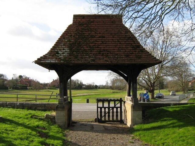 Lychgate at St Helen's Church Also known as a corpse entrance. See link for details of name origin http://www.villagenet.co.uk/reference/lychgate.html Many thanks to Chris Laud for pointing me in the direction of the origins of the name. Through the gate you can see the Green and also the course of Stillingfleet Beck (originally the Fleet).