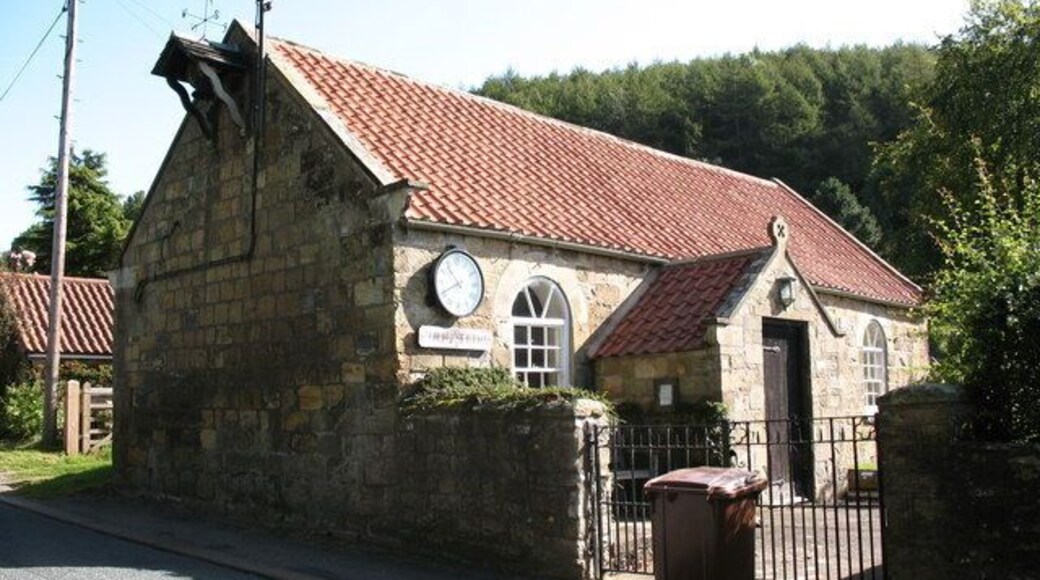 Church of St Thomas, Wass Tiny aisleless CE church in this small village. The building is of local sandstone and looks 19th century.